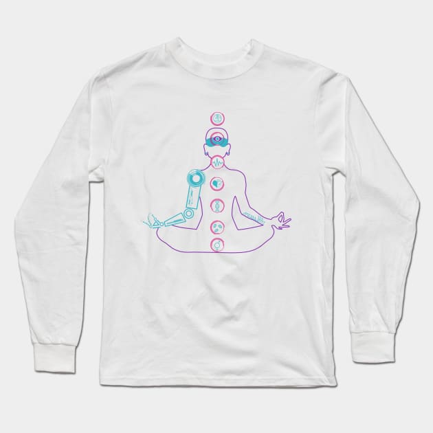 DIY Mind-Body Upgrade - Biohacking White Long Sleeve T-Shirt by LizzyFrost